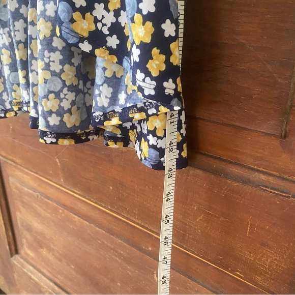 Kaileigh Navy and Yellow Floral High-Low Dress - Picture 5 of 5